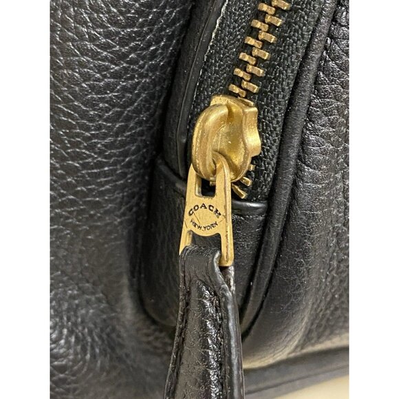 COACH Women's997 Small Backpack Pebbled Black Leather adjustable  EUC - Picture 16 of 16